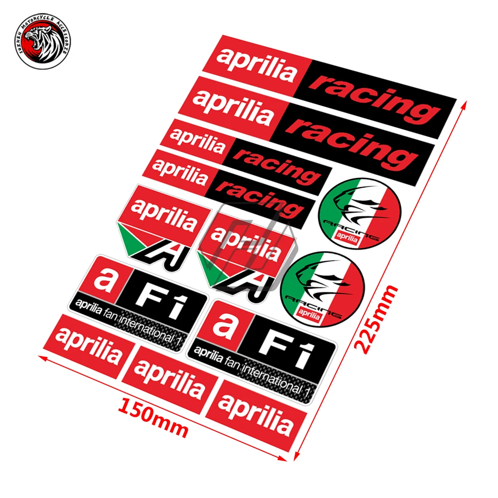 

Motorcycle Decals Set Fairing Helmet Stickers Fit for Aprilia Racing RSV RS Tuono SR50