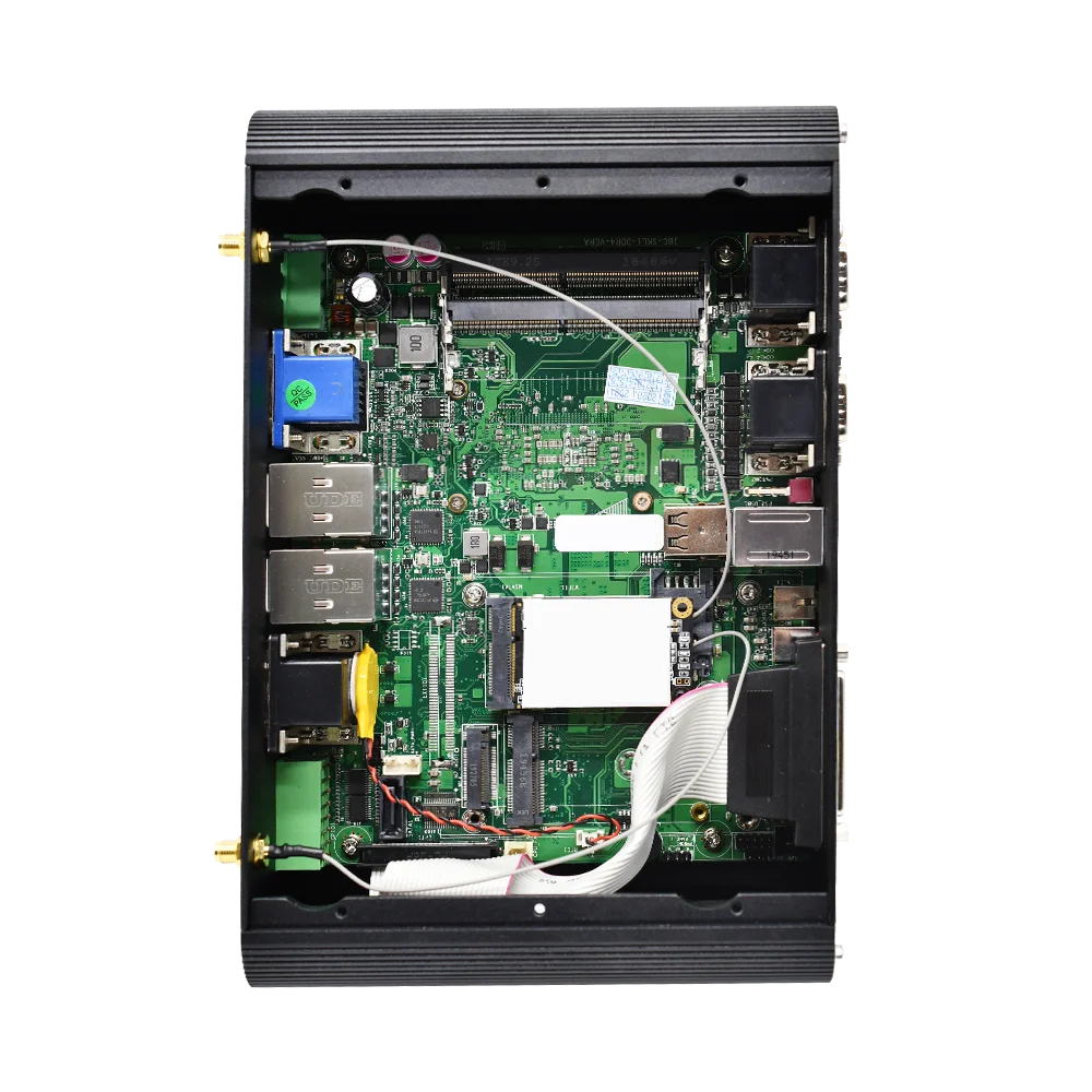 Fanless Industrial Mini PC Intel Core i7 1165G7 i5 1135G7 Mini Desktop PC Windows 10/11, HDMI & VGA RS485/232 COM GPIO  LPT USB 6