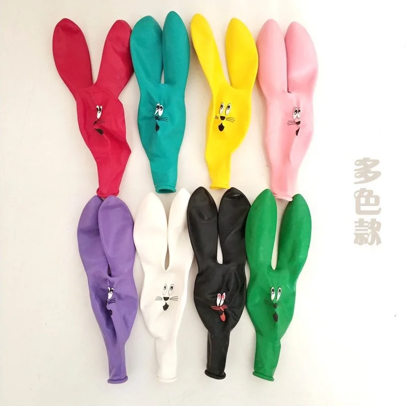 10pcs/20pcs 12 inch Thick Latex Rabbit Balloons Animal Party Balloons for Kids Non-Toxic 8 Styles Mix Colors