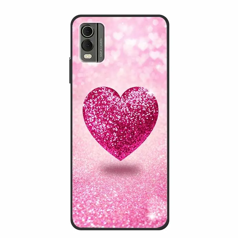 Luxury TPU Soft Silicone Back Cover with Lovely Floral Design - Shockproof Phone Protector