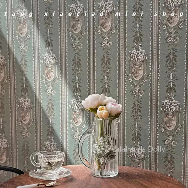 1:12 DIY 인형의 집 (20x28cm) 주방 뒷면의 접착 벽지 (점성) 거실 침실 바닥 장식 액세서리