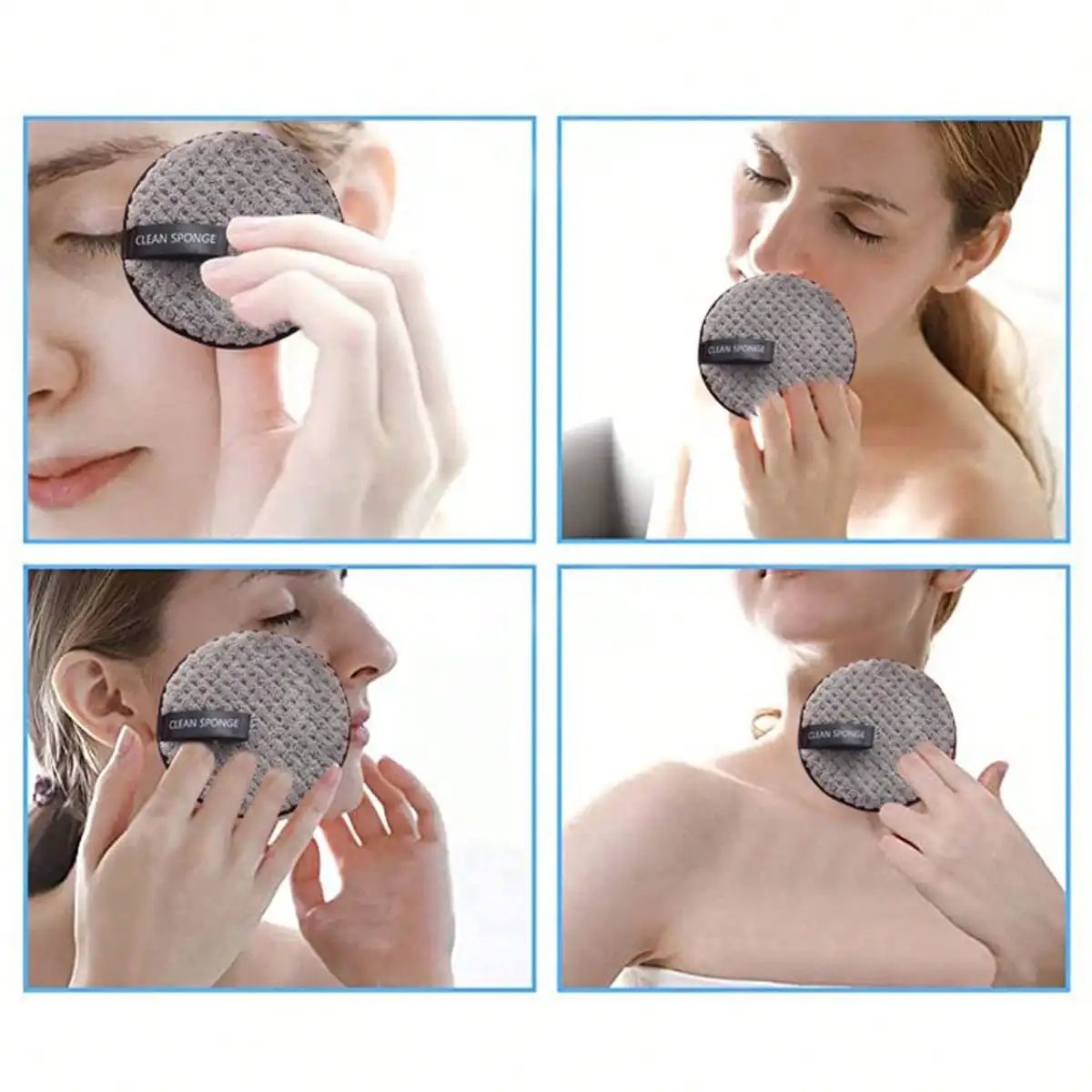 Soft Polyester Makeup Remover Cleansing Tools For Men And Women