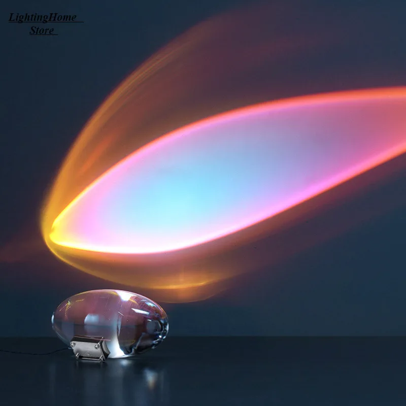 Italian Designer Table Lamp Led Crystal Eye Of The Sky Egg-shaped Lamps Living Bedroom Decor Light Night Projector Bedside Lamp