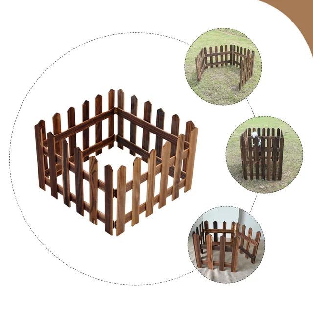 Fa Lejátszási Udvar Kerítések Kültéri Karácsonyi Kerti Dekoratív Virágmedence - Image 5