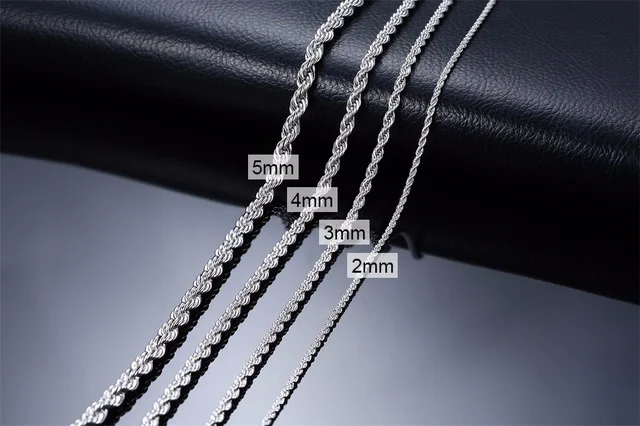 Gold Color 4mm Full Side Chain Necklace 17/19/21 Inch Chains Ladies Men's  Stainless Steel Embossing Choker Fine Wedding Jewelry - AliExpress