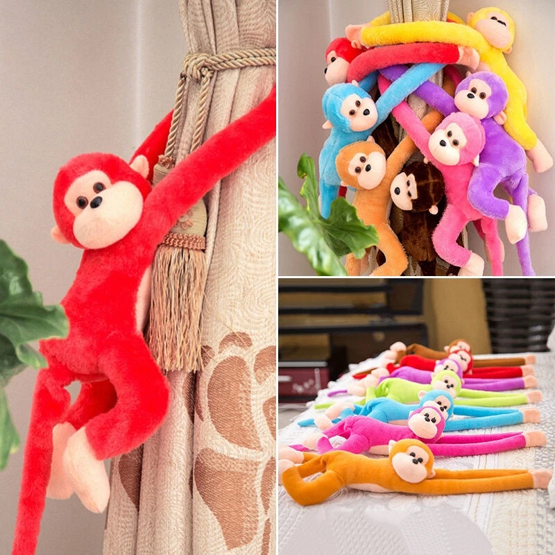 

Novelty Kids Cute Long-Armed Monkey Shaped Long Arm Tail Soft Plush Toy Curtain Pendant Home Decor Birthday Gift Children Toys