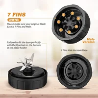 Lame de rechange pour mélangeur, pièces de rechange pour Ninja SS101, SS351, SS401, SS151, SS300, SS35, 7 ailettes 5