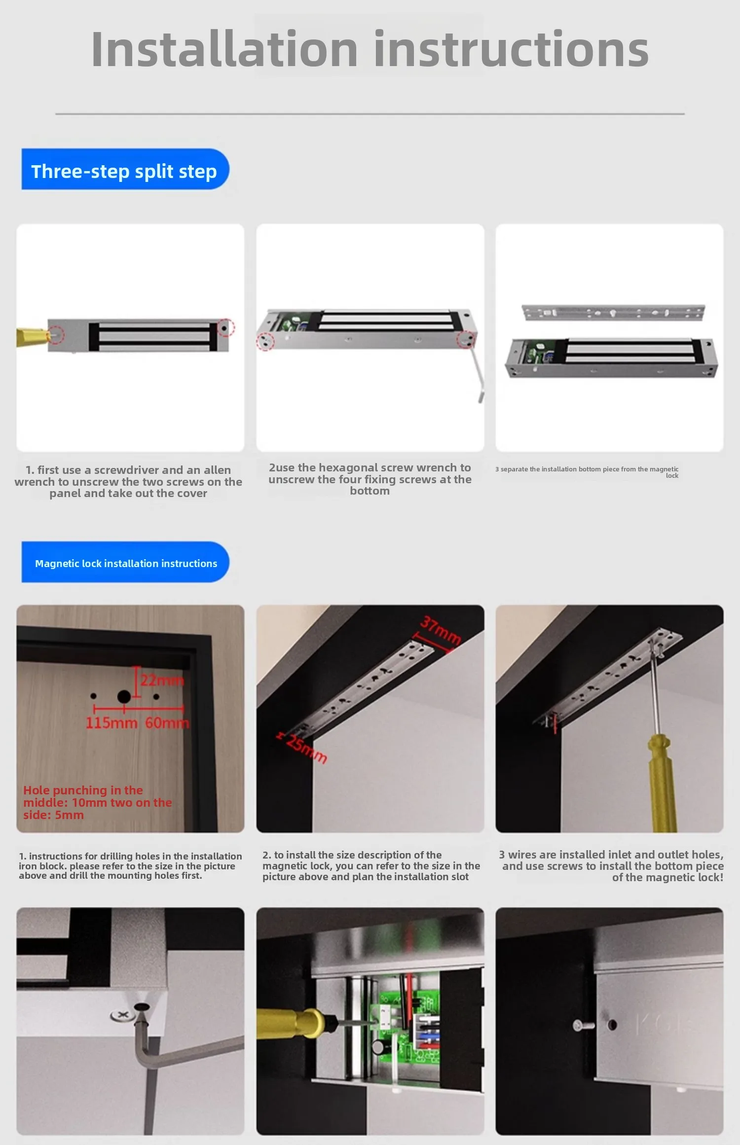 access control magnetic lock 280 kg electromagnetic lock single door delay elect