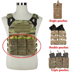 Bolsas tácticas Molle para revistas, bolso de cintura militar individual/doble/Triple, para tiro de caza del ejército, estuche para pistola Mag AK M4
