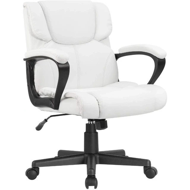 LACOO Gray Big and High Back Office Chair, PU Leather Executive