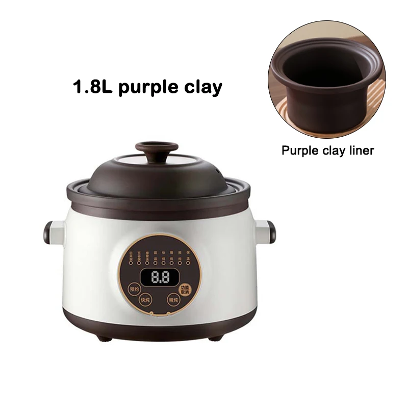 Mijoteuse électrique avec revêtement en céramique, cuiseur automatique domestique, cuiseur d'aliments pour bébés, Leurs oût, soupe, bouillie, santé, sportl