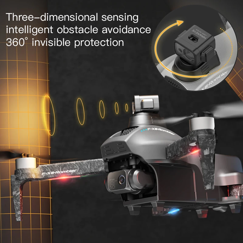 2022 F13 드론, FPV 쿼드콥터, 브러시리스 모터, RC 헬리콥터 장난감, 4K 전문 GPS, 3km, 3 축 EIS 흔들림 방지 짐벌 드론