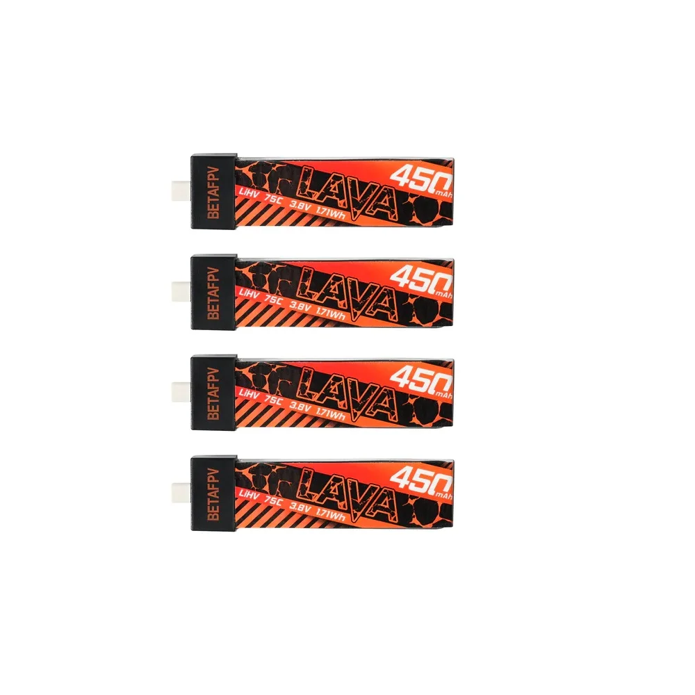

BETAFPV LAVA 1S 450mAh 75C Battery (4PCS)