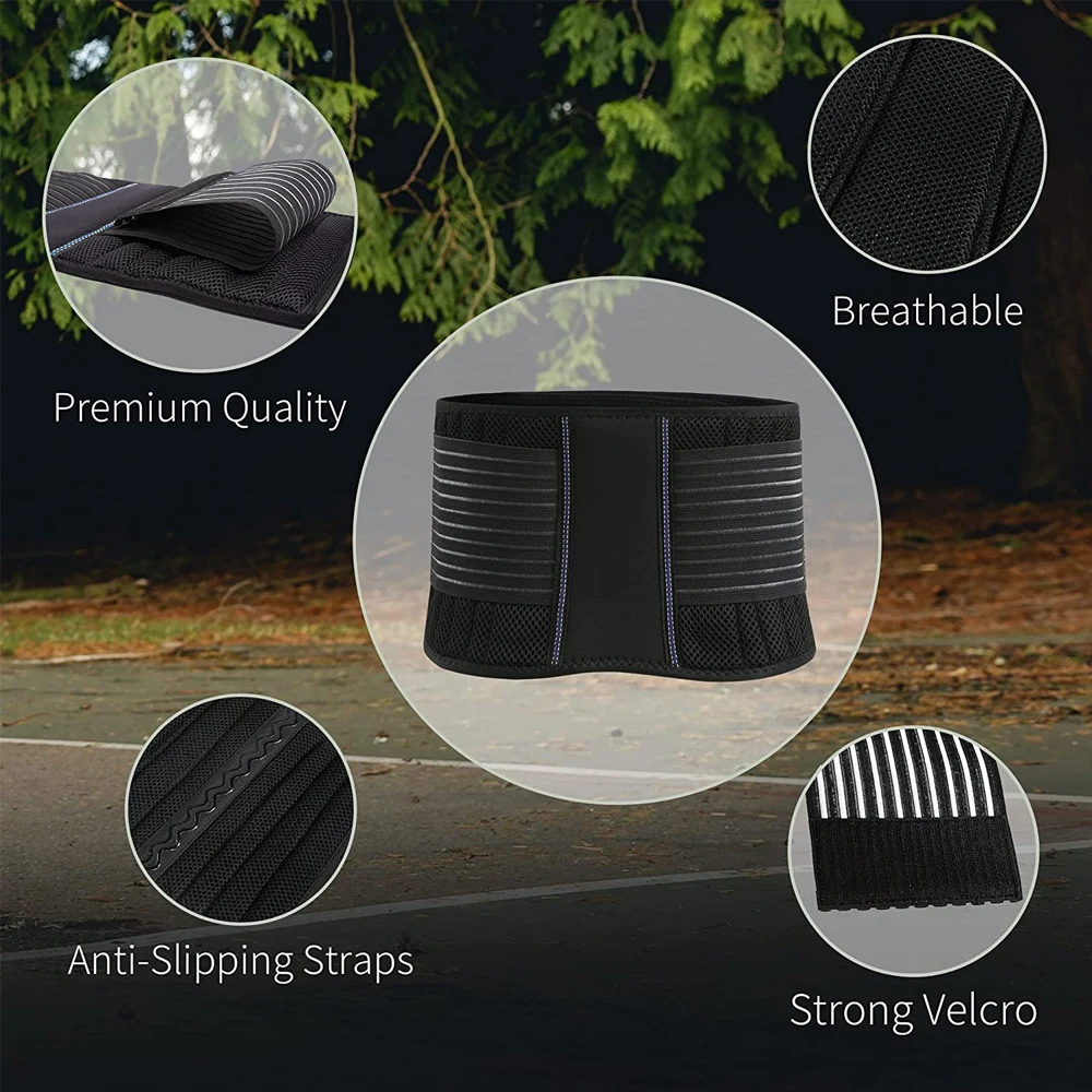 BraceTop Back Brace for Men and Women-Breathable Waist Lumbar Lower Back Support Belt for Sciatica, Scoliosis Pain Relief