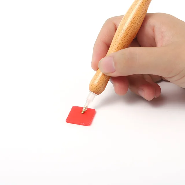 Új 5D Diy Gyémántfestés Mozaik Szerszám Fa Toll Gyorspont Fúró Pen Diamond Hímző Kiegészítők - Image 5