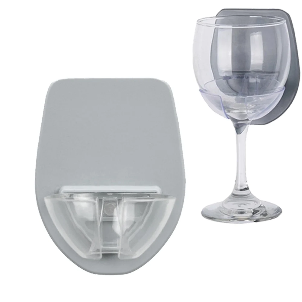 1pc Wine Glass Holder For Bathroom Accessories Shelf Rack Products Bath Shower Organizer Home Red Wine Cup Storage Rack Shelves
