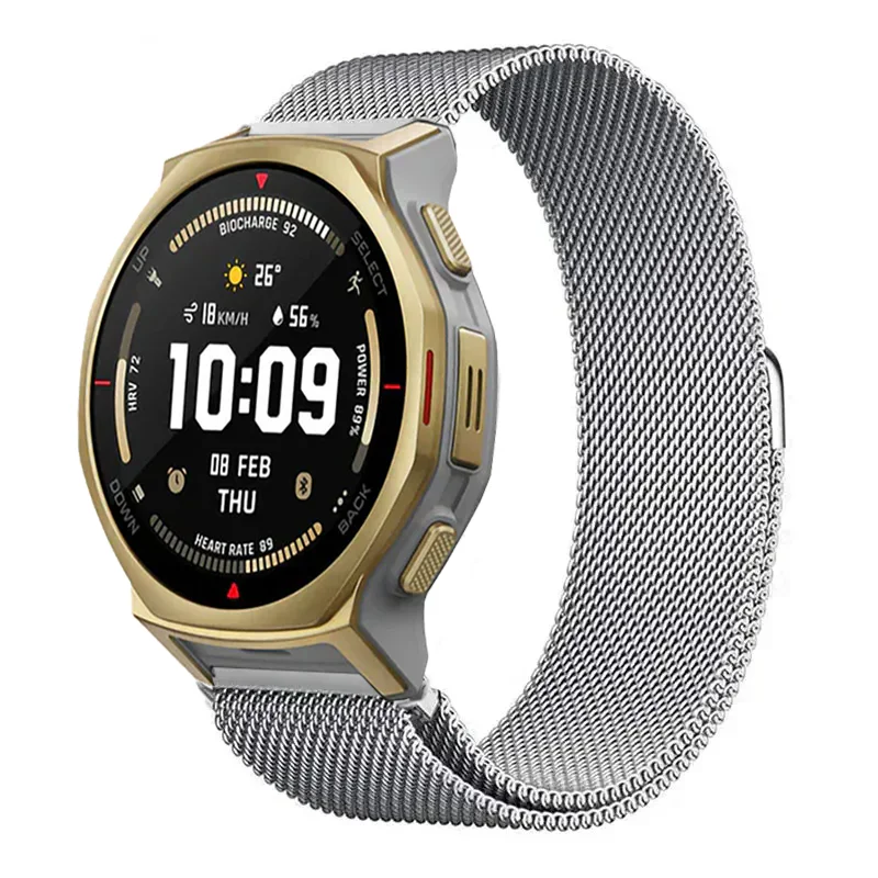 Stainless Steel Magnetic Milanese Strap - 22/20mm Metal Band