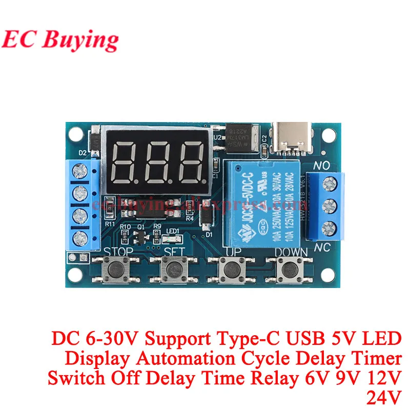 DC 5V-30V Dual MOS Zeit Verzögerung Relais High Level Trigger LED Digital Display Zyklus Zeit Timer Verzögerung Schalter Schaltung 12V 24V 0-999 – Detail 10