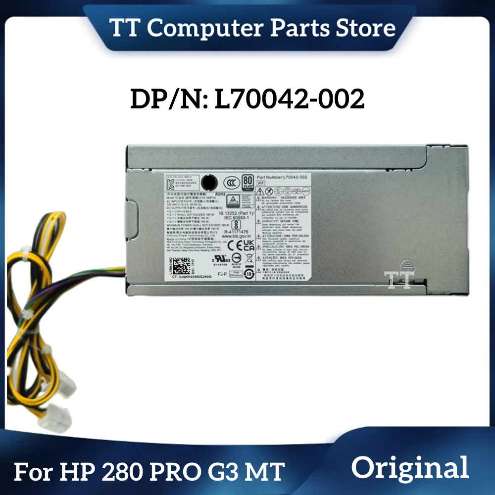 Original para hp 280 Pro g3 mt 180w Fonte de Alimentação L70042002 L70042-004 Pck017 D19180p1a Mais 4pin 100 Testado Transporte Rápido tt