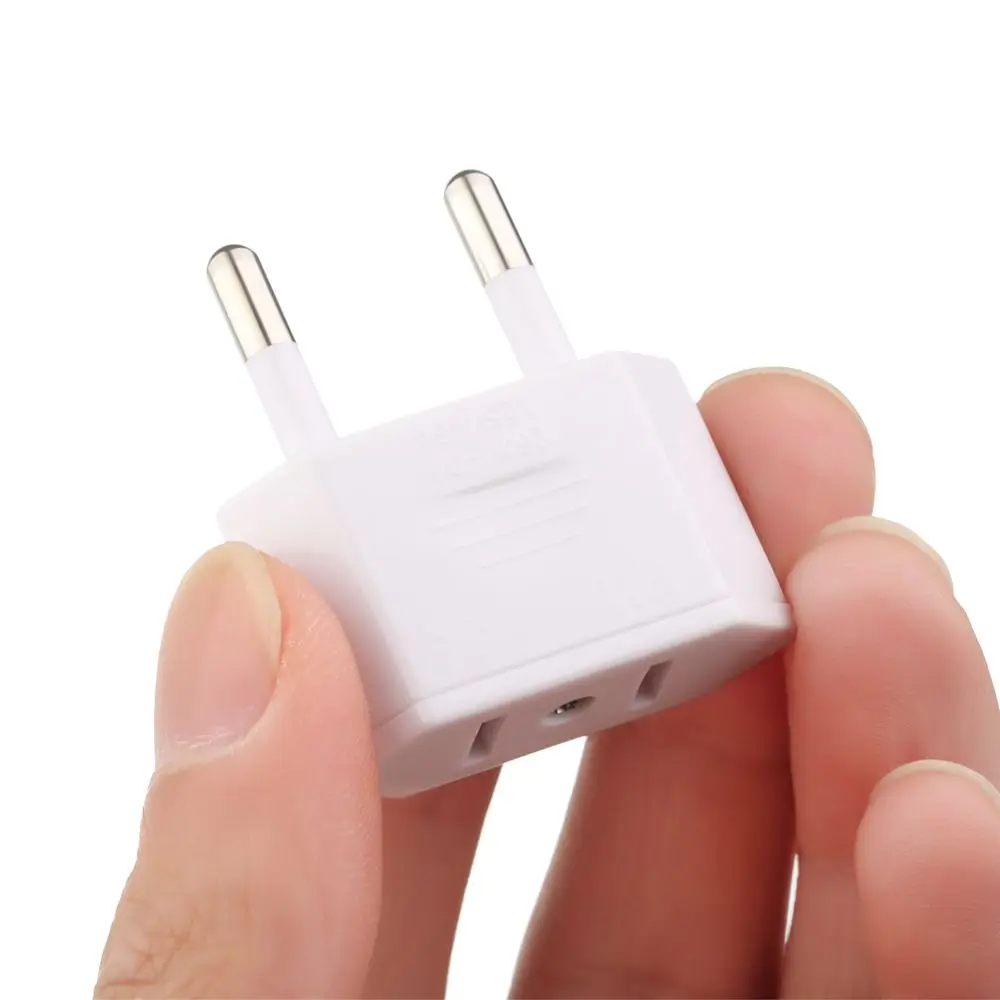 Plug Adapter 2 pin 4.0mm European EU To US plug Power Converter Electrical Socket Outlet US To EU American Travel Adapter 1PC