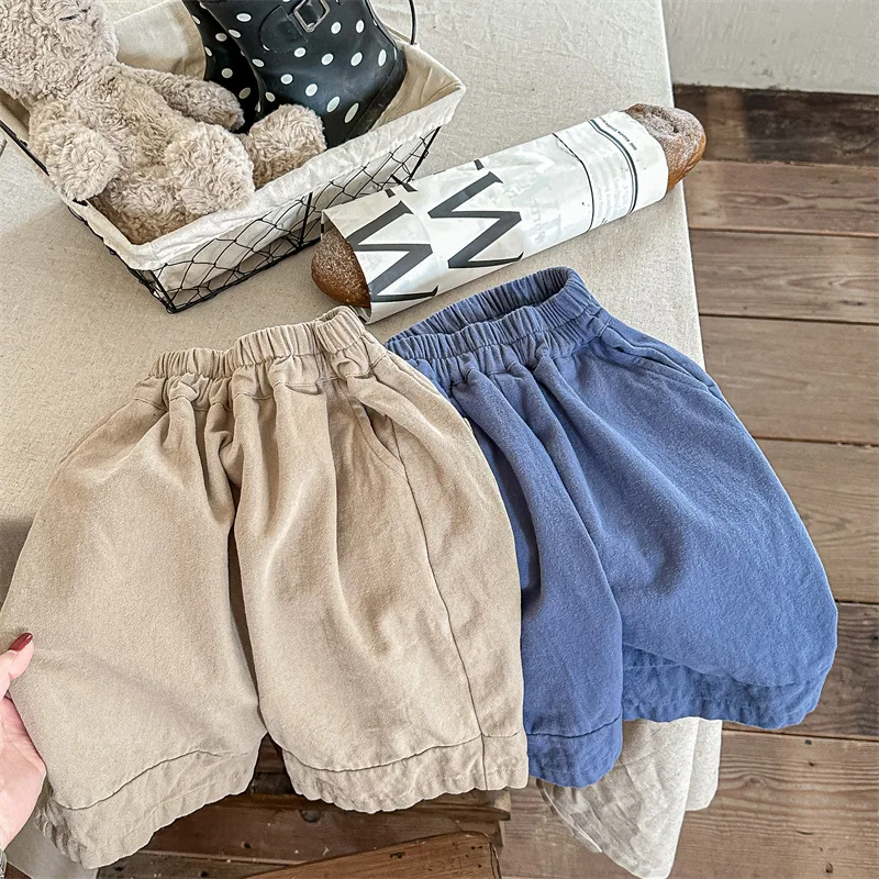 Spring New Children Lantern pants Boys cotton Harem Ninth pants Girls fashion loose wide leg pants