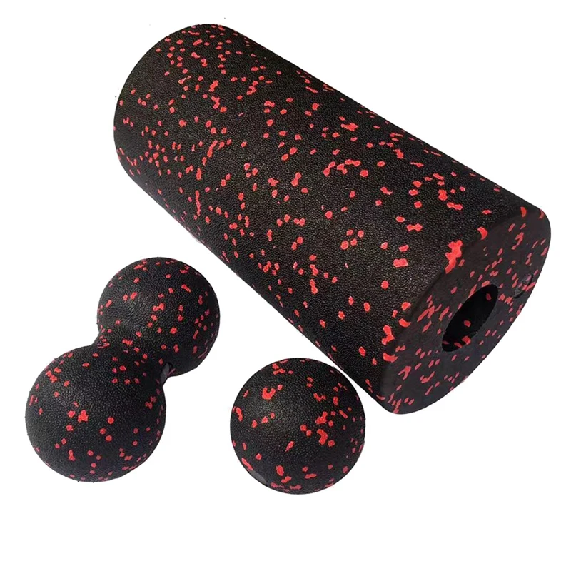 3PCS Yoga Roller Massage Peanut Ball Set EPP Fitness Foam Column Back Pain Deep Tissue Stretching Muscle Relax Durable