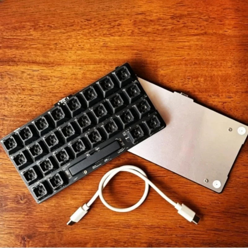 Planck 유선 싱글 모드 분할 키보드 맞춤형 X32a 인라인 기계식 키보드 납땜 스위치 VIAL 왼쪽 오른쪽 키보드