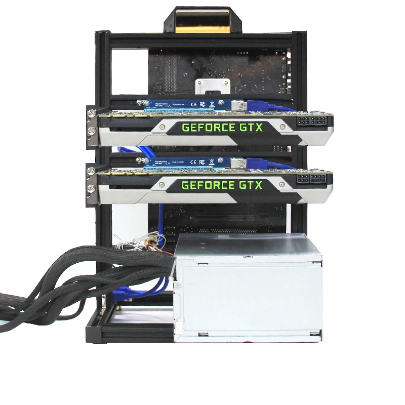 2GPU 3GPU 4GPU EATX large motherboard chassis open rack desktop chassis multi-graphics card cooling bracket