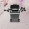 Professional Makeup Case,Aluminum Cosmetic Case Rolling Makeup Trolley Case for Travel Makeup Nail Art Hair Styling 2