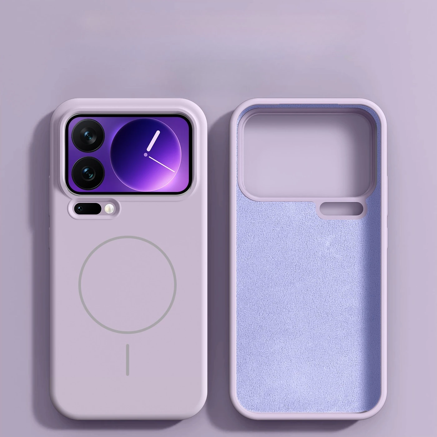 Magnetic Wireless Charging Protective Phone Case - Hard Silicone Skin Cover