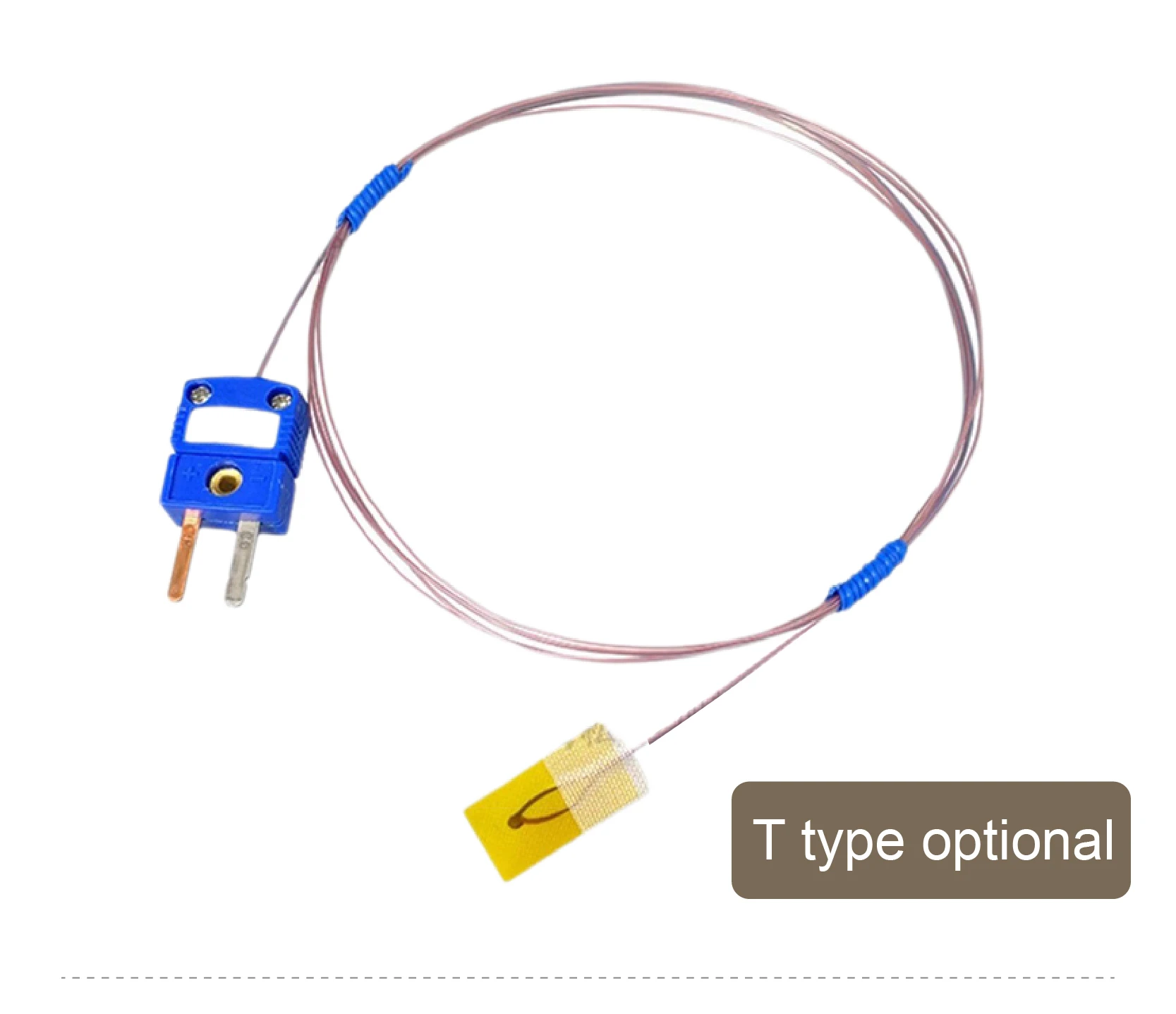 K T J Type Surface Mount Adhesive Thermocouple Probe Thin Film Stick-on Sensor 0