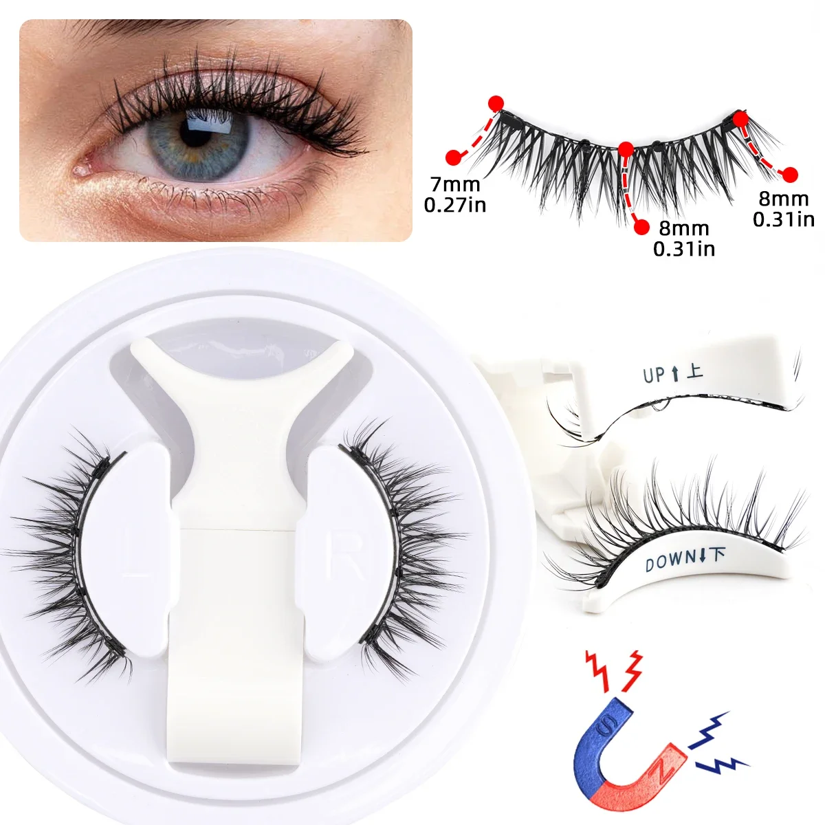 Fake Eyelashes Magnetic Reusable Set