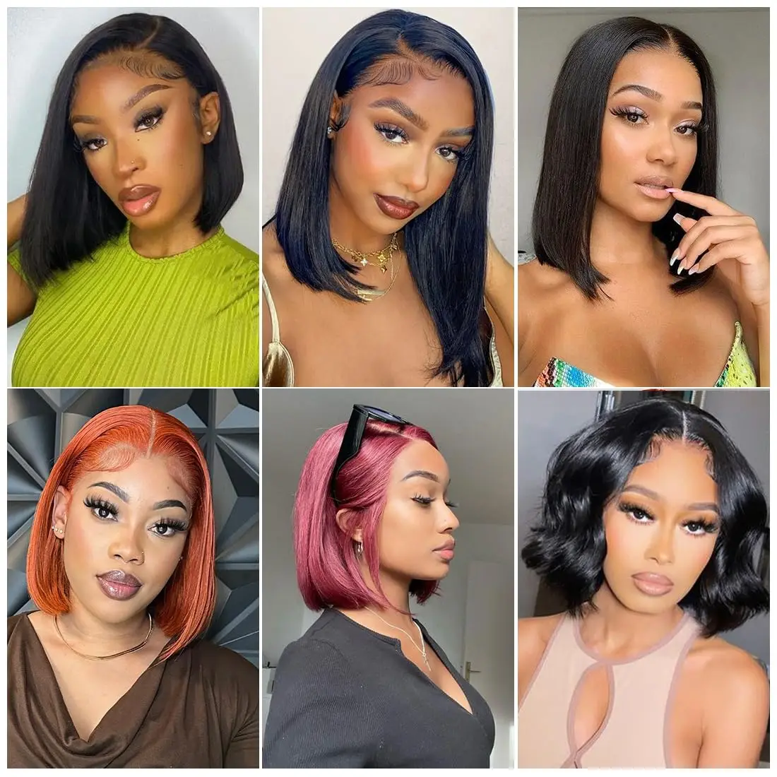 Short Bob Wig Human Hair 13x4 Lace Transparent Frontal Human Hair Wig Straight 180% Density Glueless 8-14 Inch