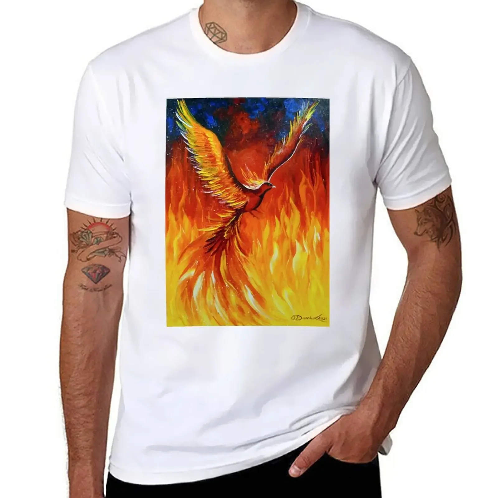 

Phoenix bird T-Shirt shirts graphic tees sweat plus size tops plain black t shirts men