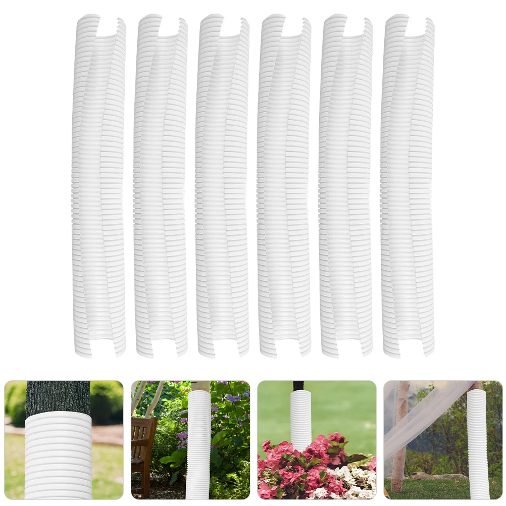 S For Trunk Protection S For Sale Uk MODANU 4 Pcs Tree Trunk Protector- 2 Size Plastic Spiral Bark Protector Tube Wraps Protect Saplings Plants Deer Rabbit Cats Rodents Mowers Green Wire