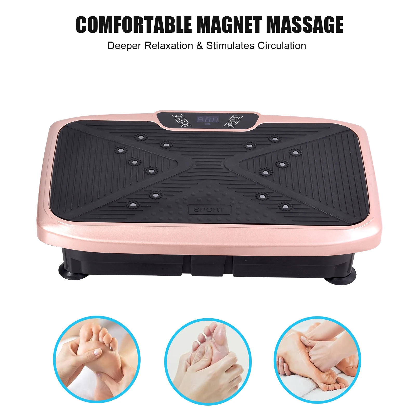 Whole Body Vibration Plate Electric Vibration Exercise Plate Rich and Efficient Slimming Tool for Gym, Home, - Image 3
