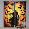 2Pcs Japanese Anime Samurai Windows Curtains Crow Curtain Theme For Living Room Bedroom Modern Simplistic Drapes 2