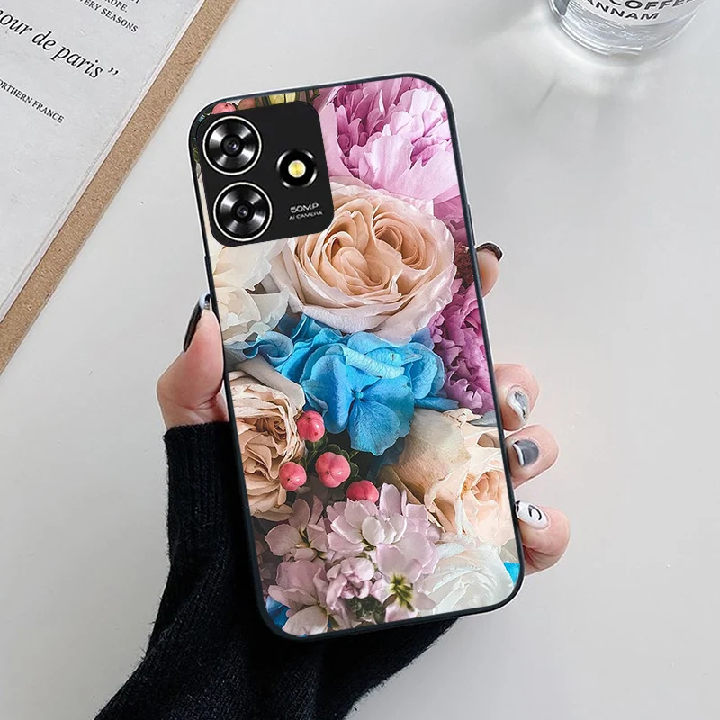 Floral Painted Silicone Case – Stylish TPU Cover
