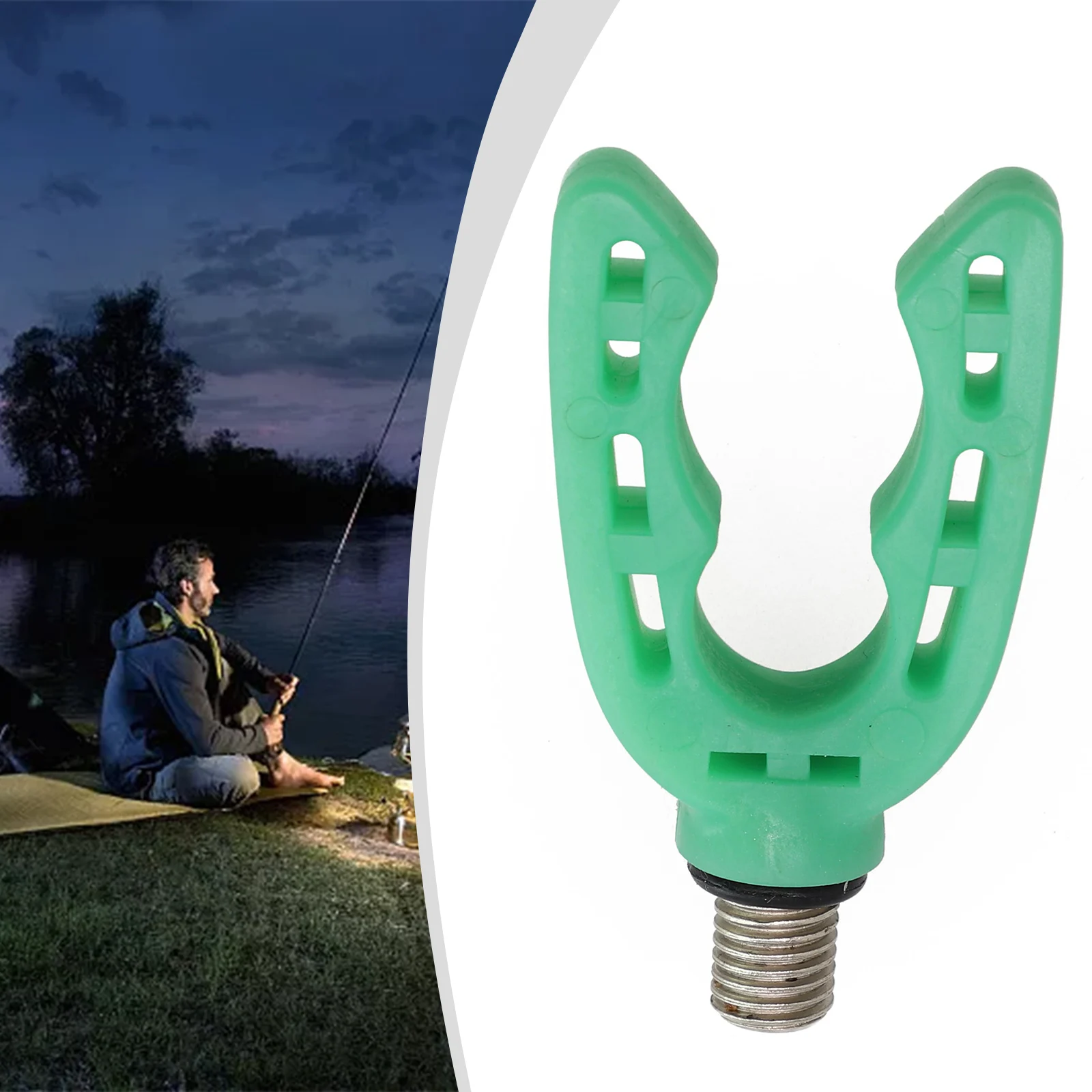

1pc Carp Fishing Rod Holder Rest Head Luminous Rod Rest GripperFishPoleGripsThreadM3/8FishingTackleAccessories