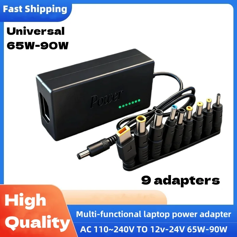 65W 범용 휴대용 AC 노트북 전원 어댑터 12V 15V 16V 19V 4.5A 20V..