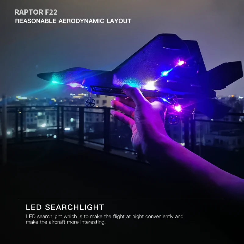 2024 New F22S 2.4G 4CH 3D6G RC Airplane Raptor F22 Warplane WLtoys A180 Upgrade Version LED Light With Gyroscope Out_voghion.com