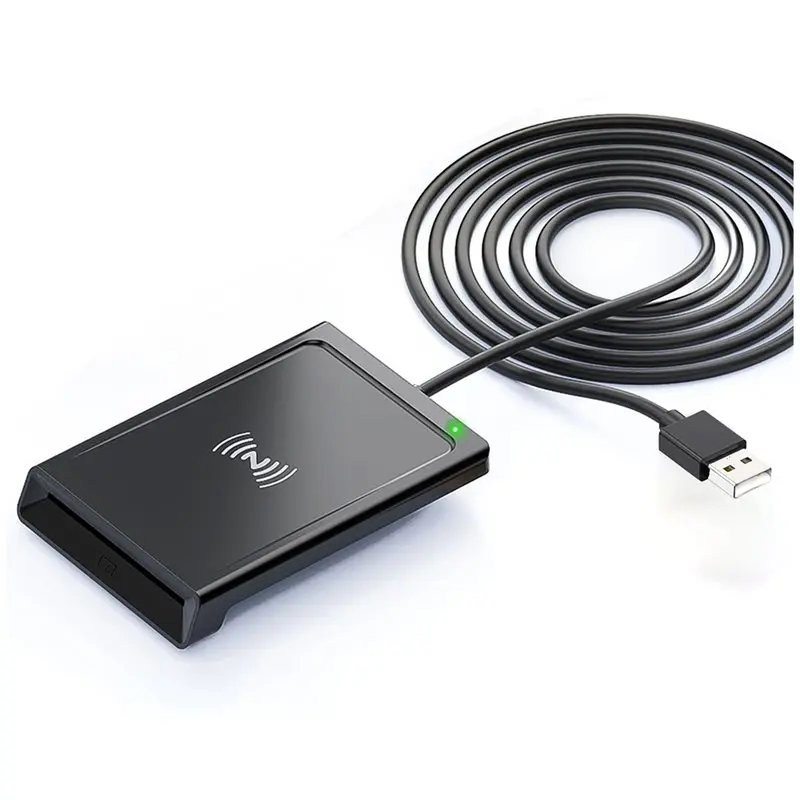 【NECESSITY】Çift Arayüzlü Akıllı Kart Okuyucu/Yazıcı 2'si 1 Arada Temassız+NFC PC Bağlantılı PCSC Akıllı Kart Okuyucu