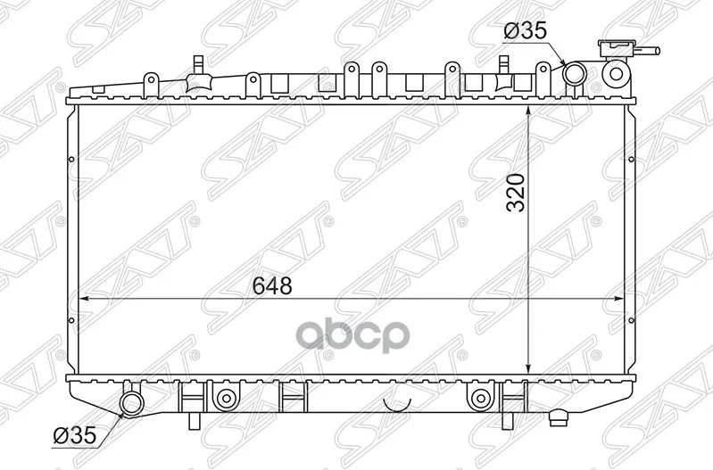 Радиатор Nissan Sunny/Pulsar/Presea/Sentra/Ad/Wingroad 90-98 Sat арт. SG-NS0001-14 | Автомобили и мотоциклы