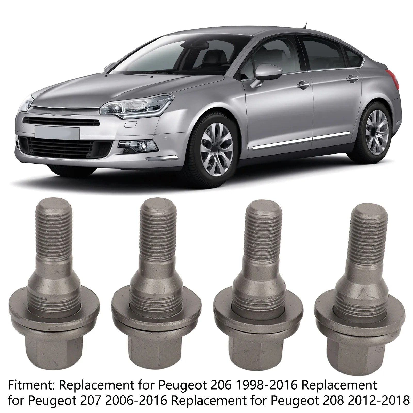 4 Pcs 17mm Hex Wheel Lug Bolts 3549817 003549817 9644576680 Tyre