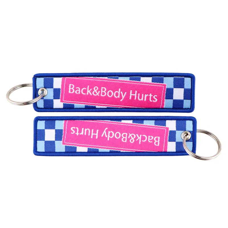 1pcs Computer Pop-up Window Quotes Embroidered Keys Tag Keychains For Motorcycles Backpack Fashion Key Ring Accessories Gifts - Image 57