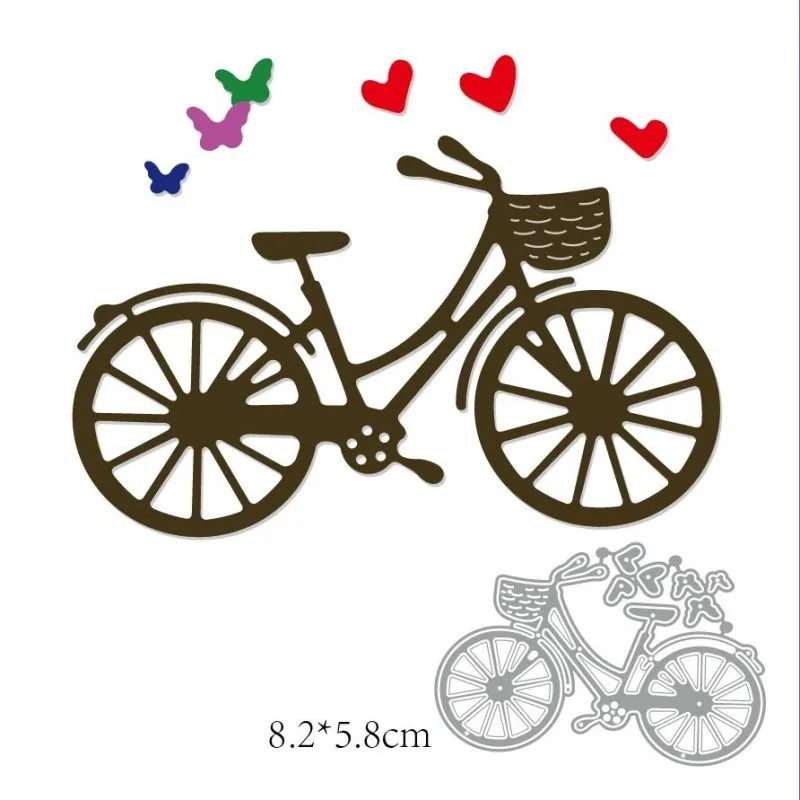

Love Bicycle Metal Cut Dies Stencils for Scrapbooking Stamp/Photo Album Decorative Embossing DIY Paper Cards