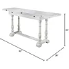 Farmhouse Folding Trestle Console Dining Table, brown – Perfect for Small Spaces 3