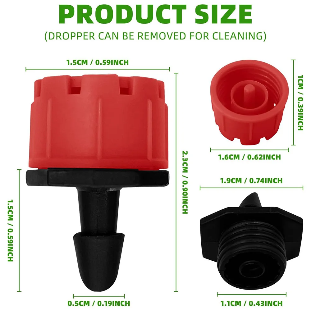 1000-100pcs Adjustable Irrigation Drippers Sprinklers 8 Holes Garden Potted Plant Water Dropper Head Watering Irrigation System garden sprinkler,plants irrigation kits,plant waterer,irrigation sprinklers,drip irrigation,drip irrigation sprinklers,garden dripper
