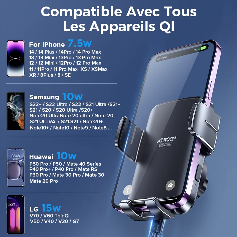 Chargeur Sans Fil Voiture À Induction Infrarouge Iphone - Temu France