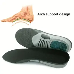 Orthopedic Arch Support Insoles for Foot Health and Comfort (Black)